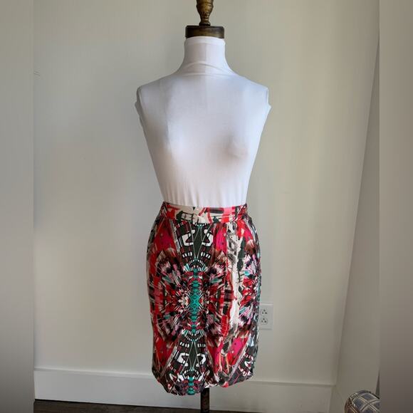 ANTHROPOLOGIE MAEVE LIGEIA FAUX WRAP MINI SKIRT TRIBAL PRINT SMALL - Picture 2 of 8